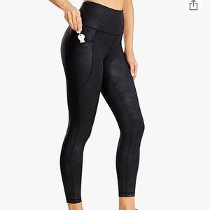 CRZ faux leather leggings